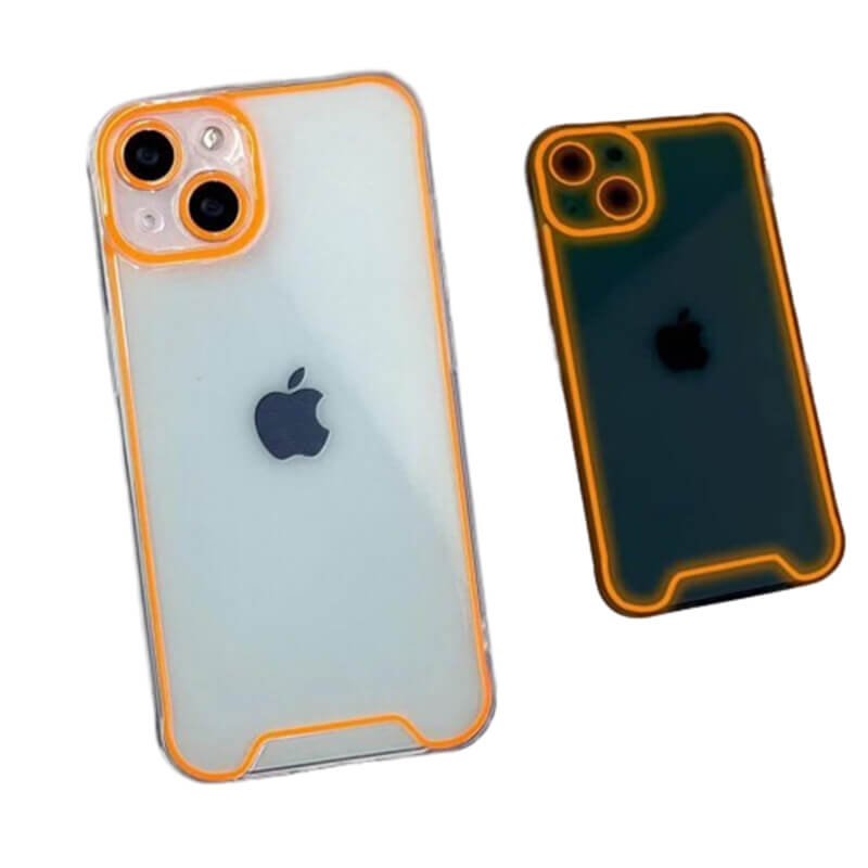 Svítící ochranný obal pro Apple iPhone 14 Plus - oranžový
