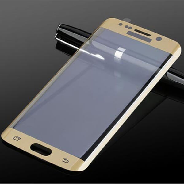 3D ochranné tvrzené sklo pro Samsung Galaxy S6 Edge - zlaté