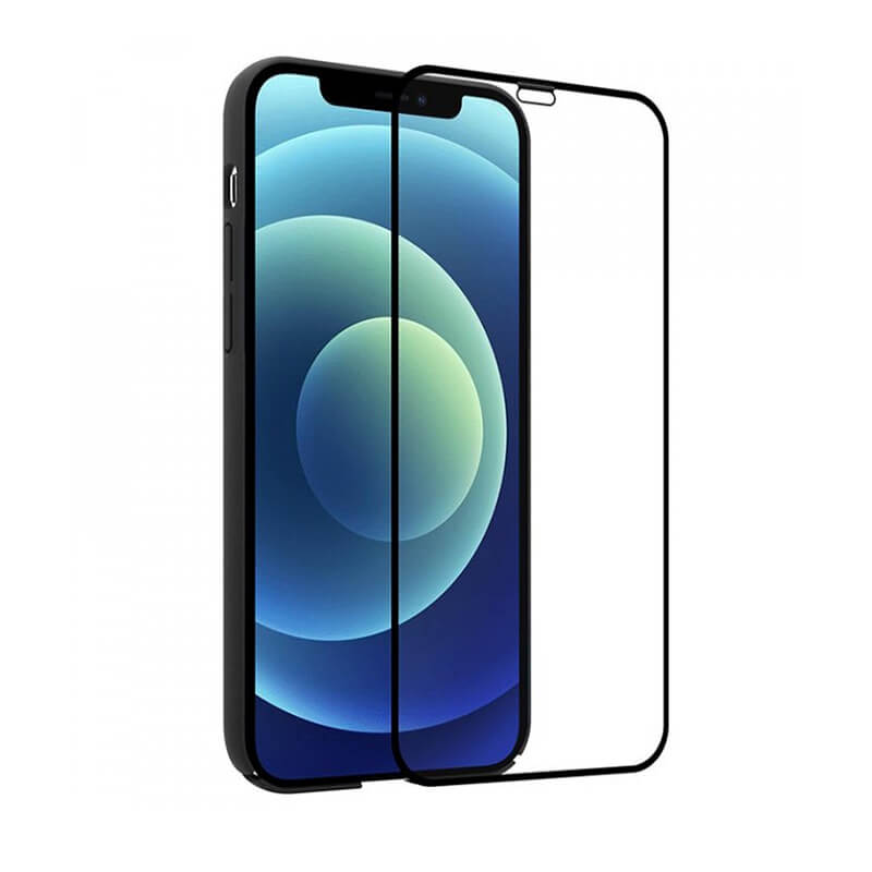3x 3D ochranné tvrzené sklo s rámečkem pro Apple iPhone 12 Pro - černé - 2+1 zdarma