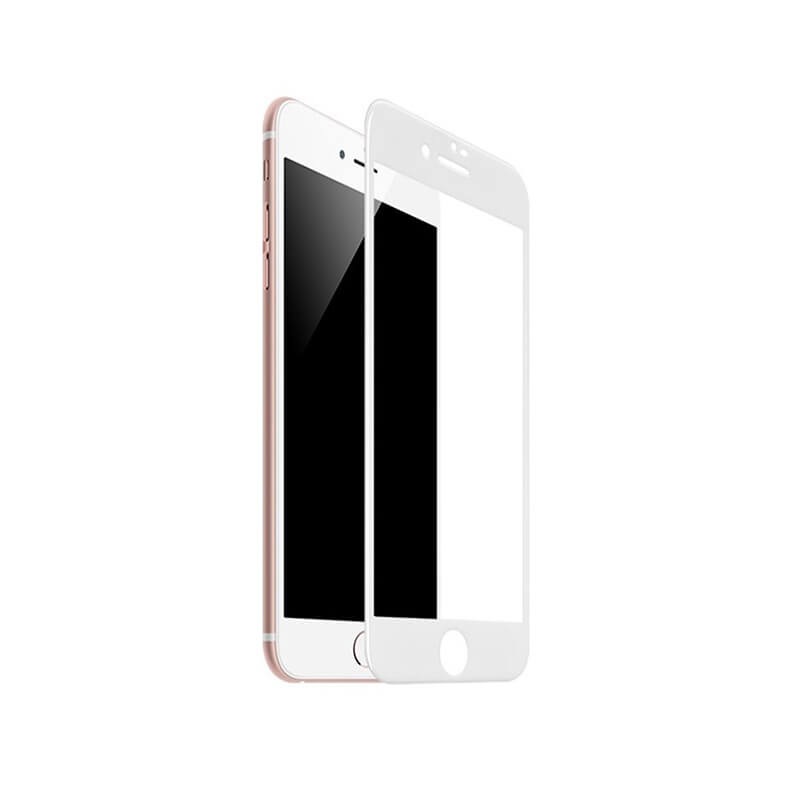 3x 3D ochranné tvrzené sklo s rámečkem pro Apple iPhone 7 Plus - bílé - 2+1 zdarma