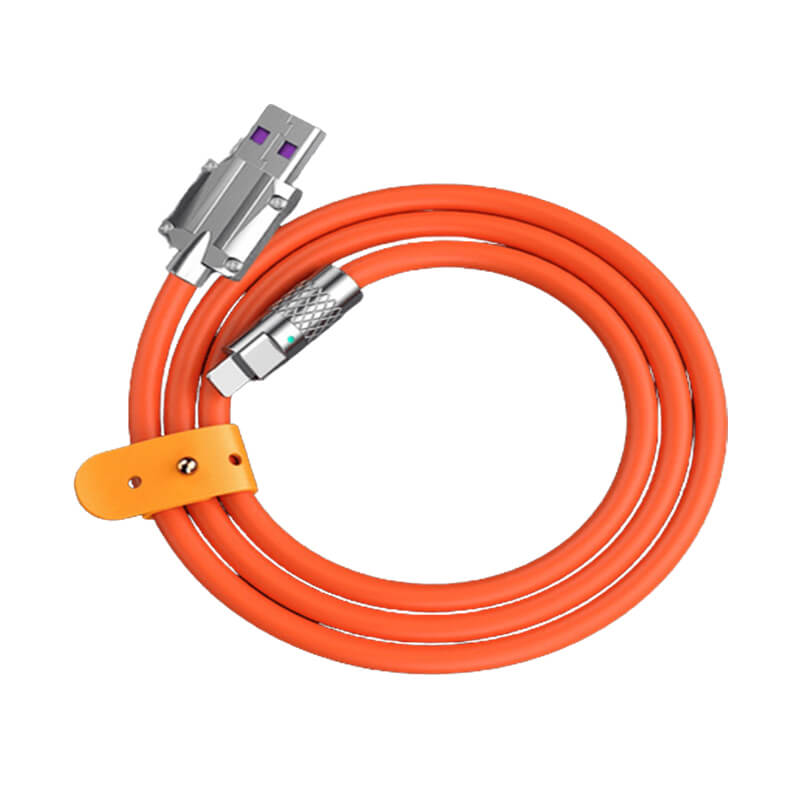 Odolný kabel Lightning - USB 2.0 1m - oranžový