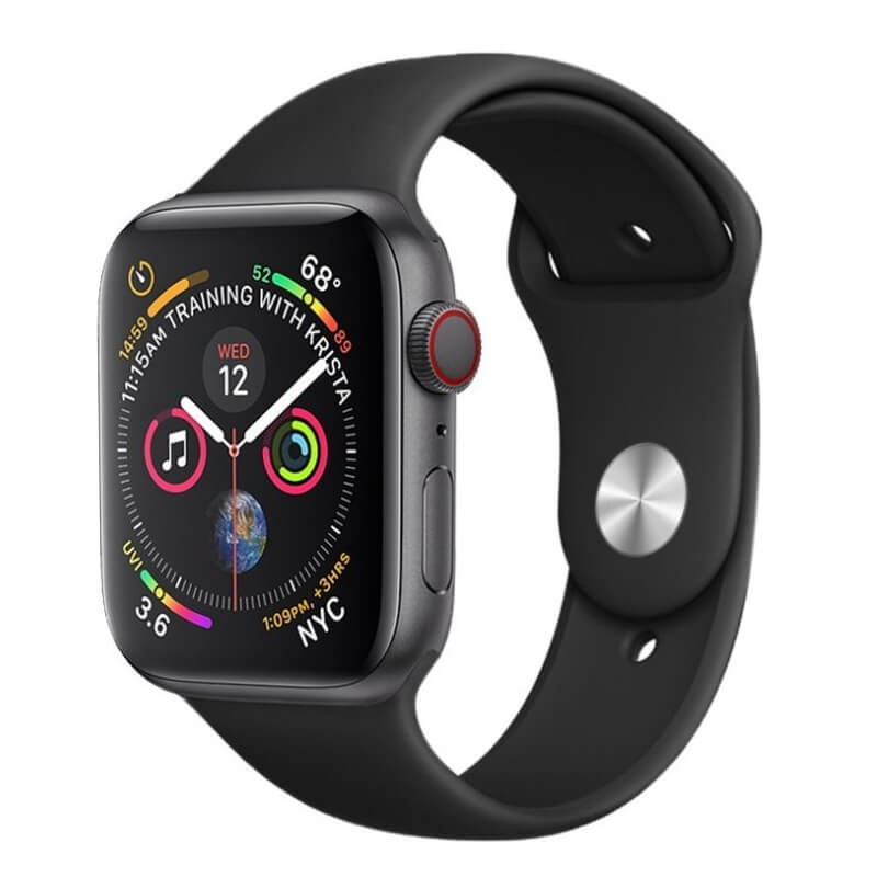 Silikonový řemínek pro chytré hodinky Apple Watch 45 mm (8.série) - černý