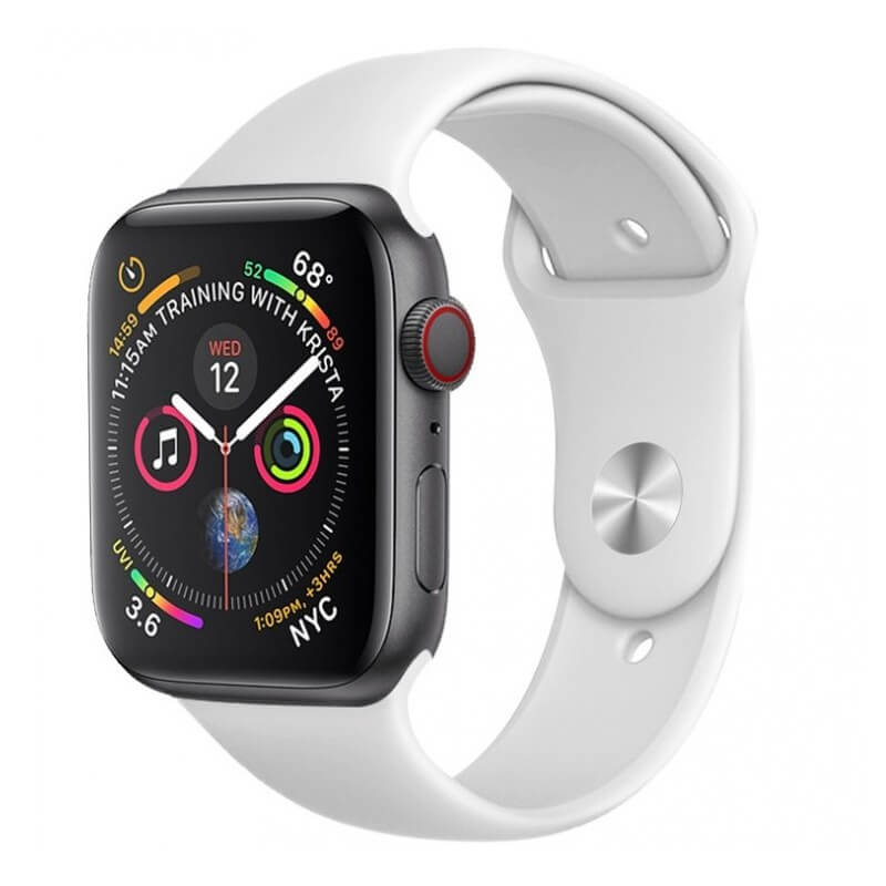 Silikonový řemínek pro chytré hodinky Apple Watch 45 mm  - bílý