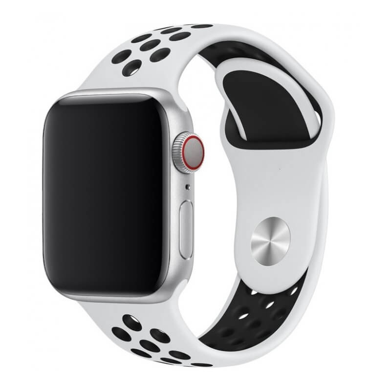 Sportovní silikonový řemínek pro chytré hodinky Apple Watch 44 mm (6.série) - černý