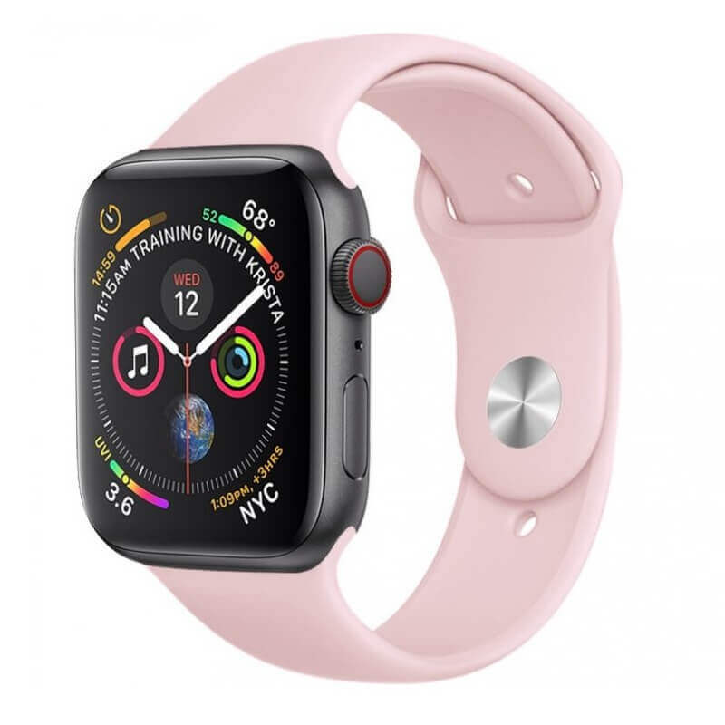 Silikonový řemínek pro chytré hodinky Apple Watch SE 40 mm  - světle růžový