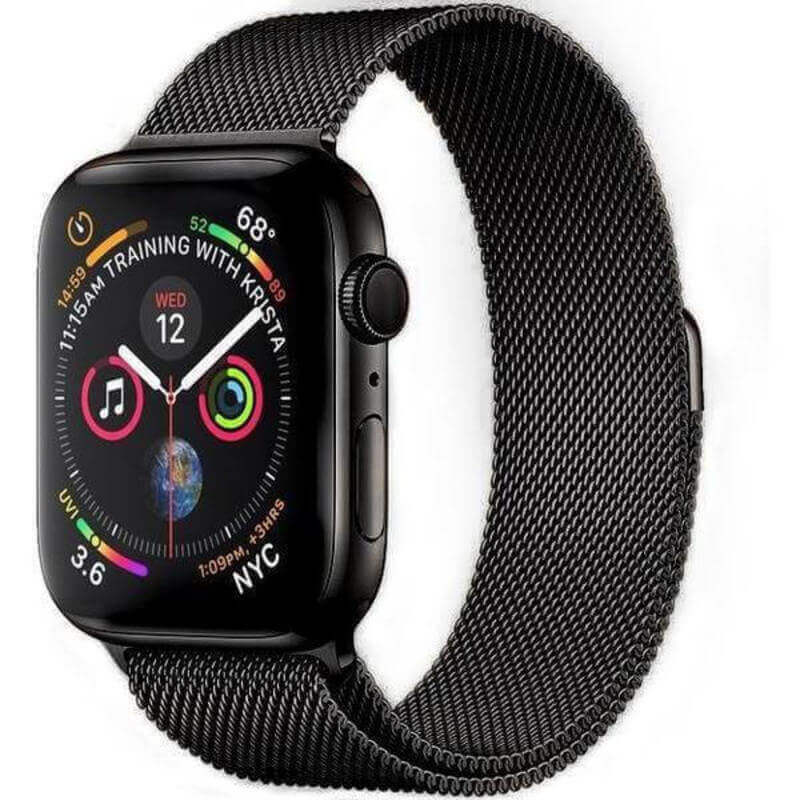 Elegantní kovový pásek pro chytré hodinky Apple Watch SE 44 mm (2023) - černý