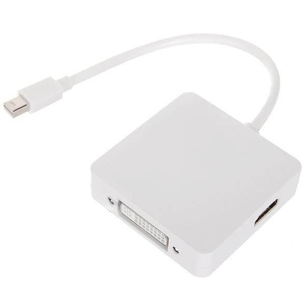 3v1 Mini Displayport (Thunderbolt) na HDMI, DisplayPort a DVI pro Apple MacBook