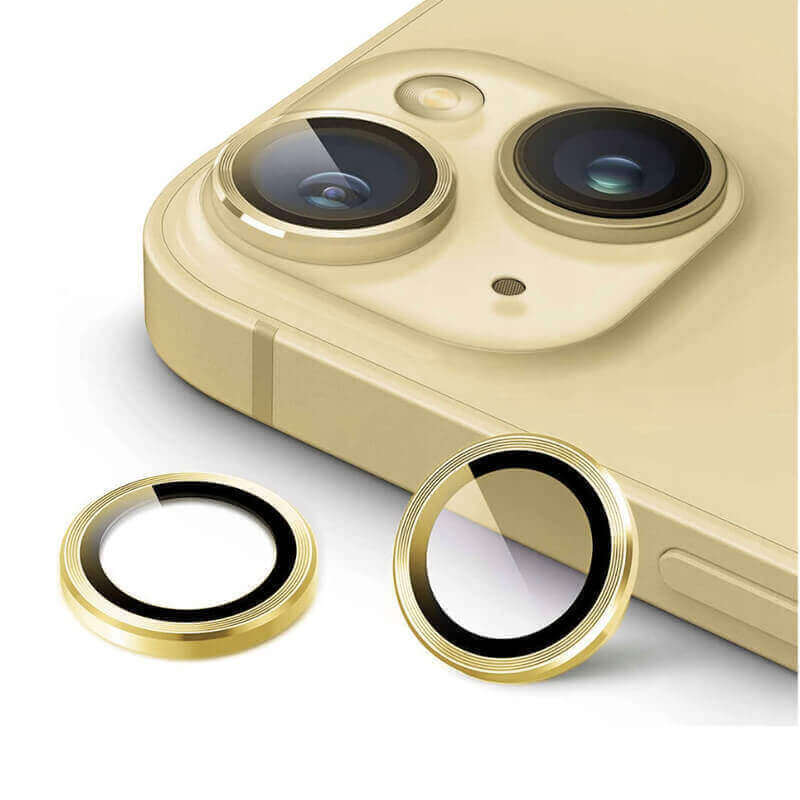 Metalické ochranné sklo na čočku fotoaparátu a kamery pro Samsung Galaxy Z Fold 5 5G F946B - zlaté