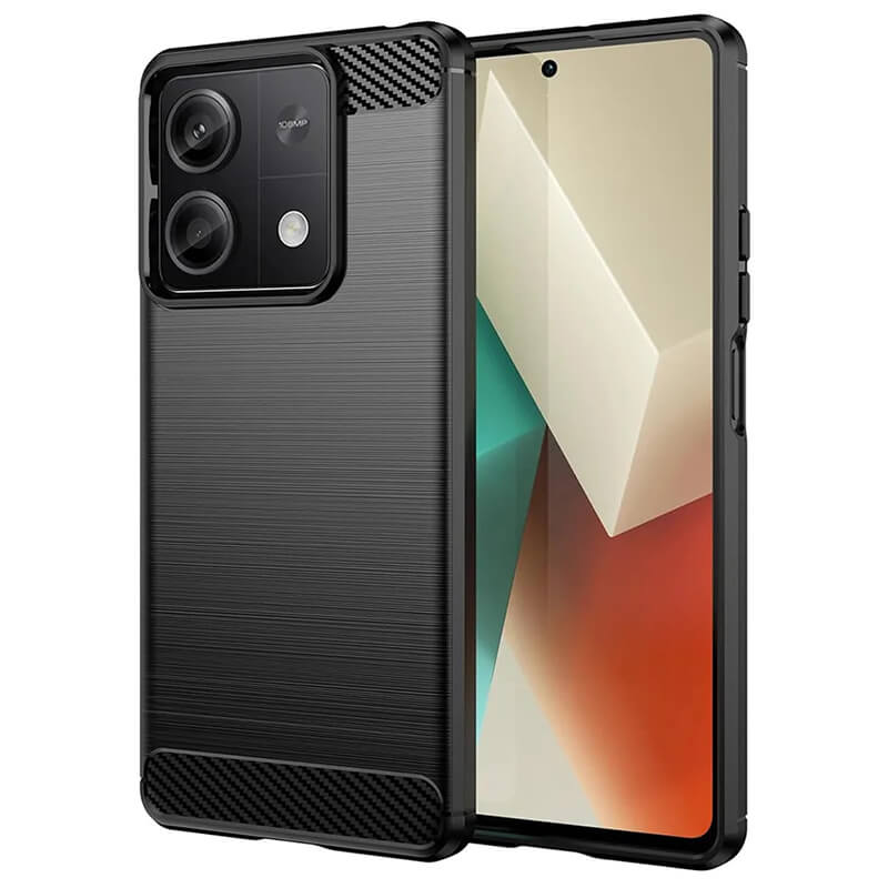 Ochranný silikonový obal karbon pro Xiaomi Redmi Note 13 4G - černý