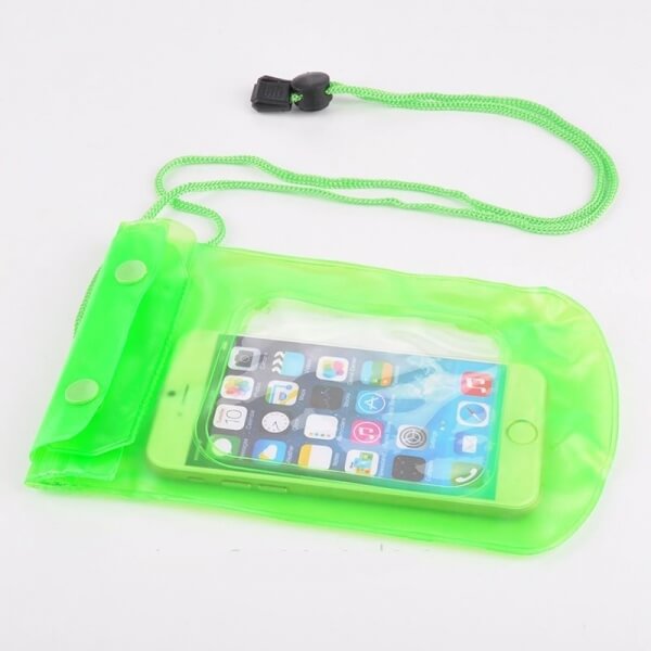 Univerzální voděodolný obal na telefon - zelený
