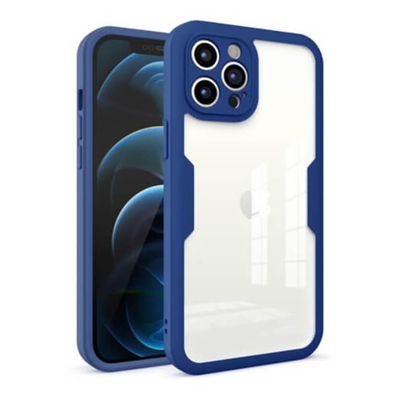 Ochranný 360° celotělový kryt pro Apple iPhone X/XS - tmavě modrý