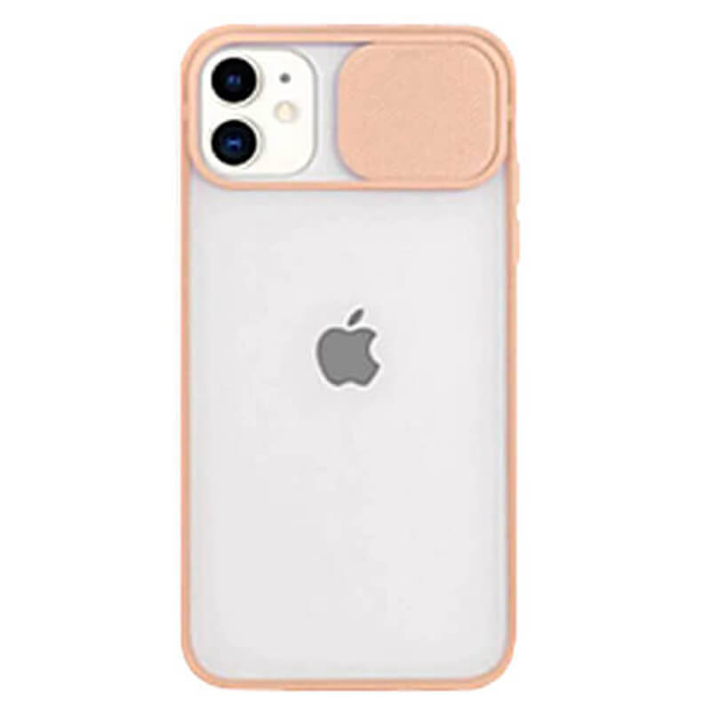 Silikonový ochranný obal s posuvným krytem na fotoaparát pro Apple iPhone 13 Pro - tělový