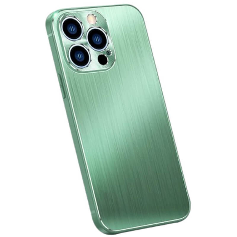 Odolný hliníkovo-silikonový obal pro Apple iPhone 15 Pro - zelený