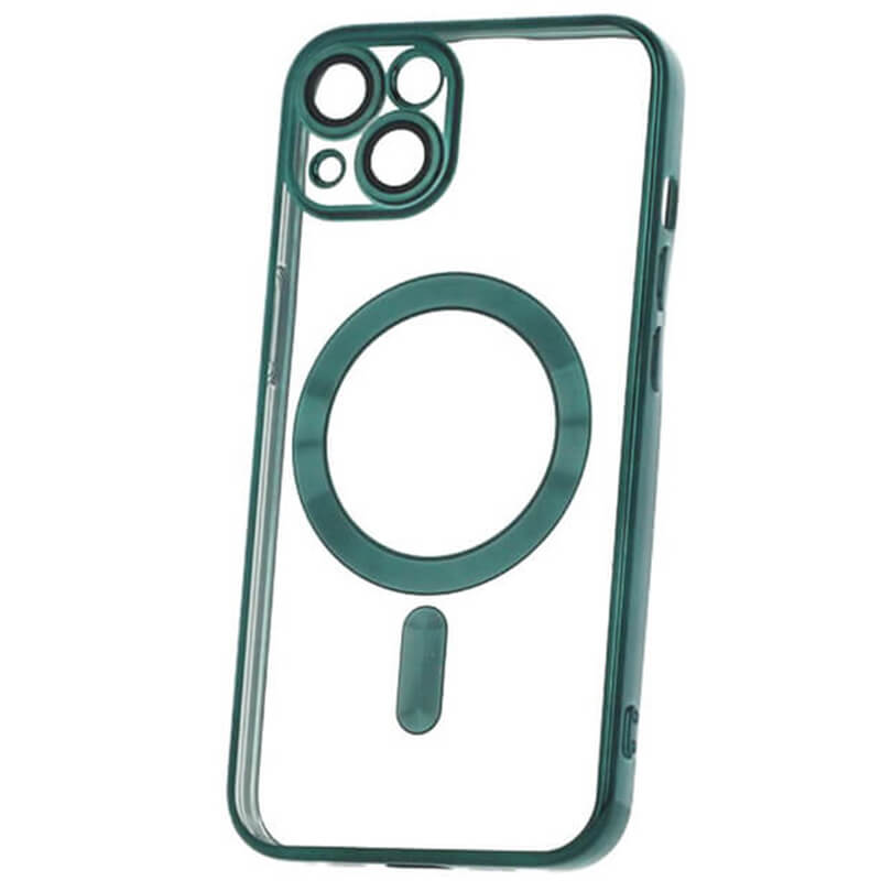 MagSafe silikonový kryt pro Apple iPhone 13 - tmavě zelený
