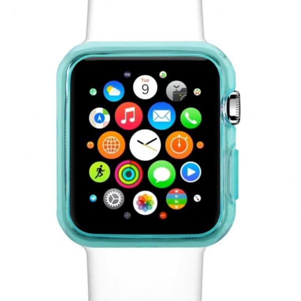 Ultratenký silikonový obal pro chytré hodinky Apple Watch 42 mm (1.série) - modrý