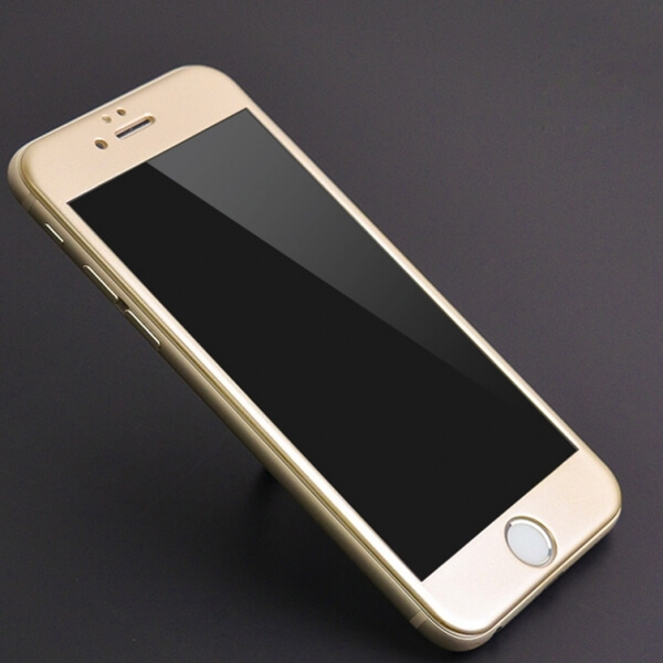 3D ochranné tvrzené sklo s rámečkem pro Apple iPhone 6/6S - zlaté