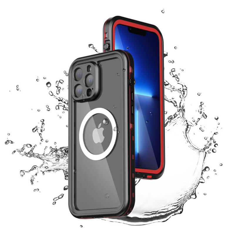 Vodotěsné pouzdro s MagSafe pro iPhone 14 Pro - červené