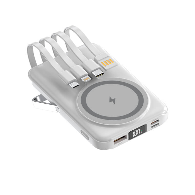 Multifunkční powerbanka s Magsafe 10000 mAh - bílá