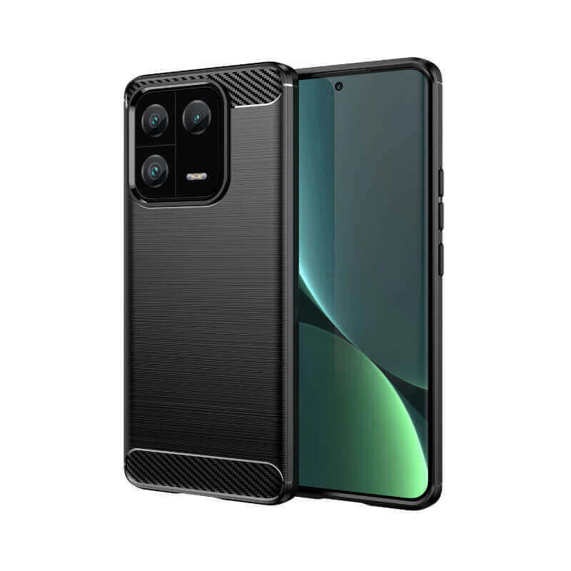 Ochranný silikonový obal karbon pro Xiaomi 14T - černý
