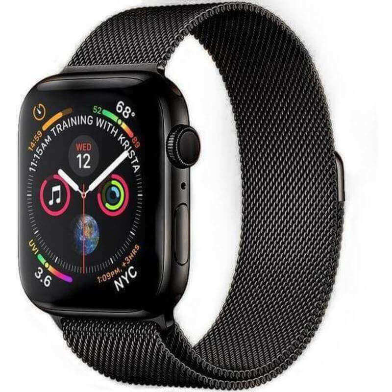 Elegantní kovový pásek pro chytré hodinky Apple Watch 46mm (10.série) - černý