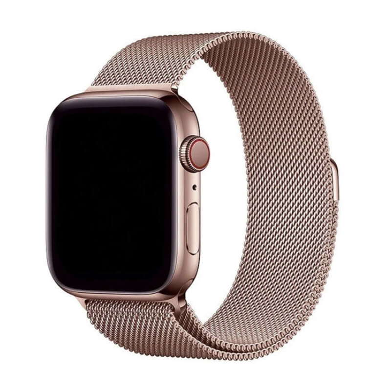 Elegantní kovový pásek pro chytré hodinky Apple Watch 41 mm  - světle růžový