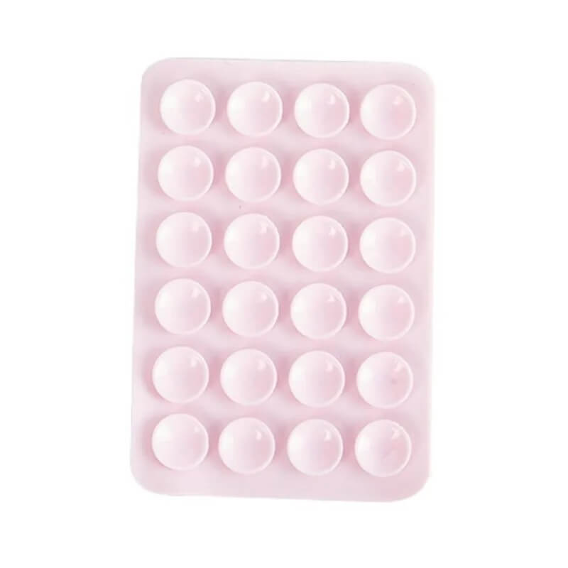 Silikonový držák na telefon s přísavkami - světle růžový