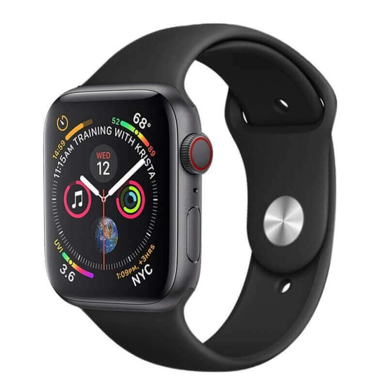 Silikonový řemínek pro chytré hodinky Apple Watch SE 44 mm  - černý