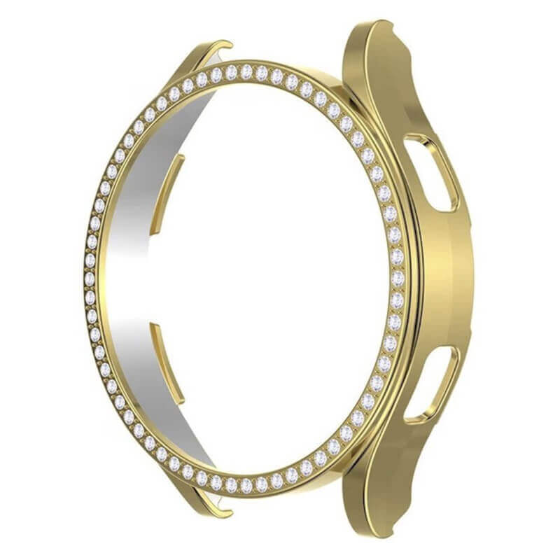 Luxusní ochranný kryt se sklem pro Samsung Galaxy Watch 6 44 mm - zlatý