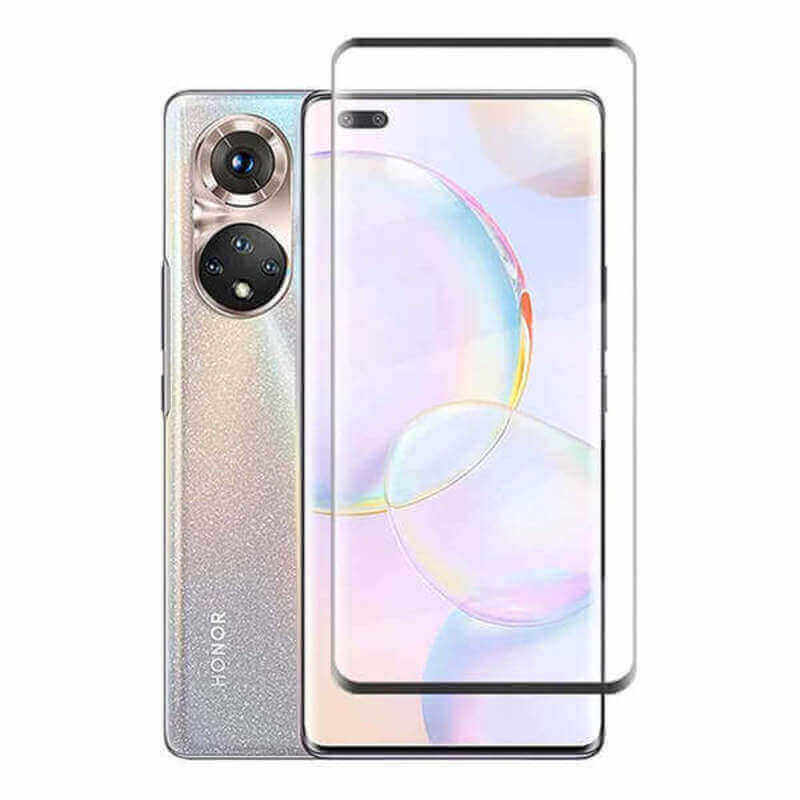 3x 3D ochranné tvrzené sklo pro Honor 400 Pro 5G - černé - 2+1 zdarma