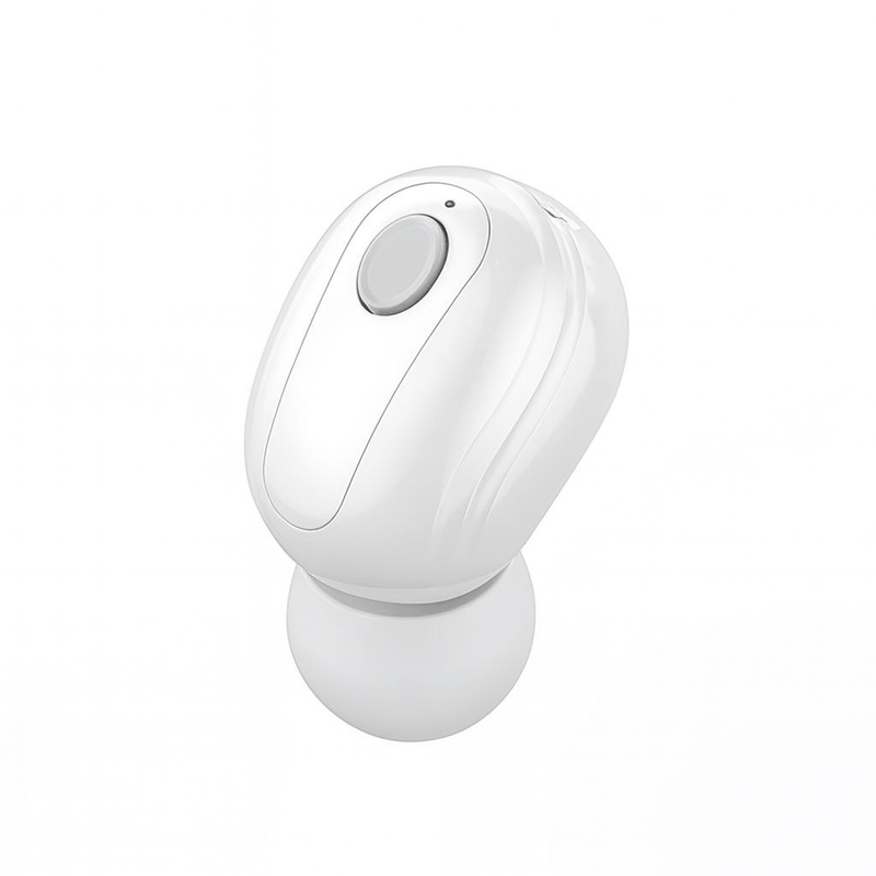 Neviditelné bezdrátové bluetooth handsfree mikrosluchátko s mikrofonem bílá