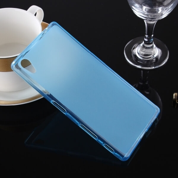 Silikonový mléčný ochranný obal pro Sony Xperia Z5 - modrý